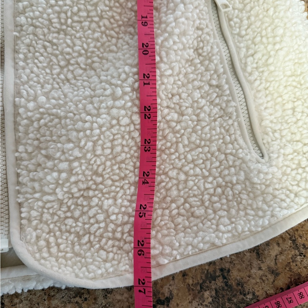 H&M Cream Sherpa Jacket With Chest Pocket Small - Picture 6 of 6